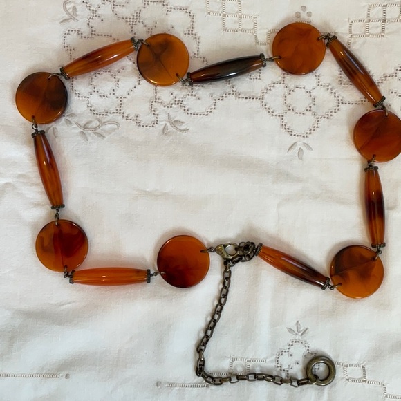 Talbots faux tortoise chain belt - Picture 2 of 6